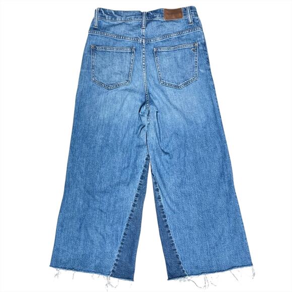 MADEWELL Wide-Leg Crop Jeans Gusset Edition in Jerry Two-Tone Wash Size 26 - Picture 5 of 10